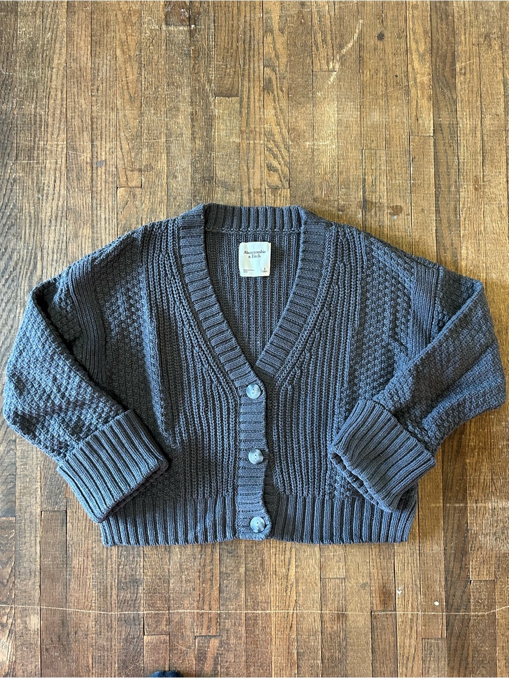 Abercrombie The A&F Cameron Textural Stitch Cardigan